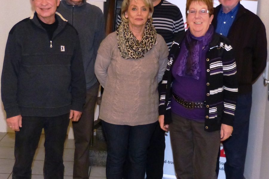 v. l. n. r.: Jürgen Katulski, Helmut Levenhagen, Heide Jaumann, Ulli Knab, Helga Krahl, Konrad Berger