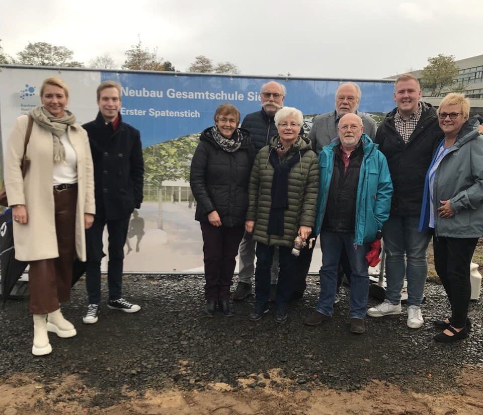 20211102_Spatenstich_Sieglar_Schulzentrum_Neubau_SPD_Fraktion_Troisdorf Meinel Marner Pollheim Schliekert Fischer Novacek