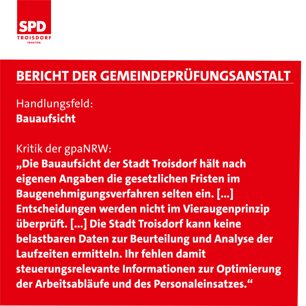 20221127_fb_gpaNRW_Pruefbericht_Kritik_Stadt_Troisdorf_SPD_Fraktion_Bauaufsicht