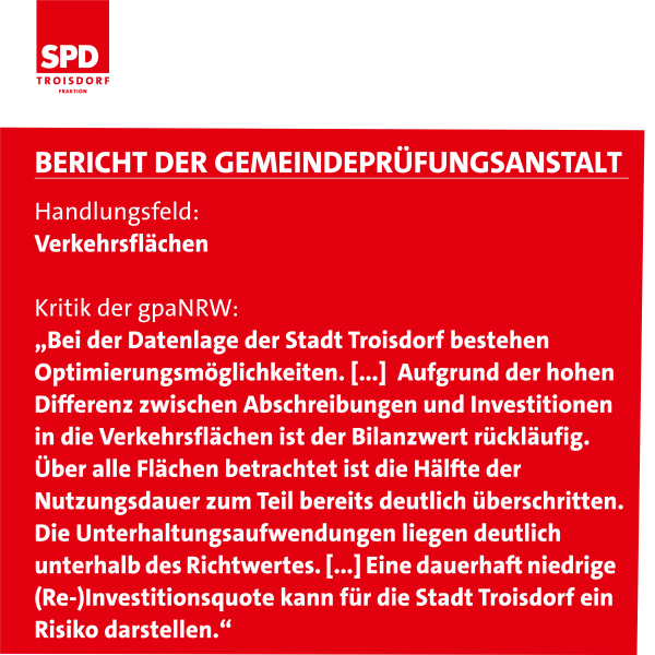 20221127_fb_gpaNRW_Pruefbericht_Kritik_Stadt_Troisdorf_SPD_Fraktion_Verkehrsflaechen